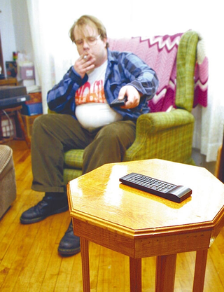 A viewer enjoys the new remote-controlled remote control.